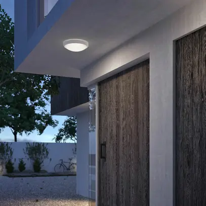 Plafonnier LED Philips Doris 6W 640lm 4000K IP54 Ø220mm blanc 