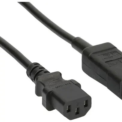 Cavo d'apparecchi MH PVC 10A 230V 3×1mm² C14/C13 3m nero 