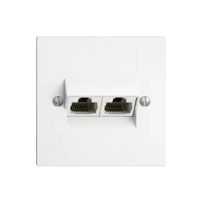 Presa INC 2×RJ45/u 4P sep. EDIZIOdue bianco ITplus 