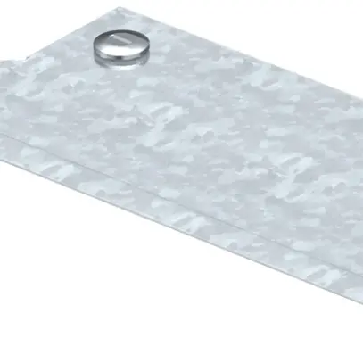 Couvercle pour raccord T adossable 200mm revêtement zinc-alu 