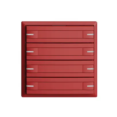 Poussoir ENC KNX 8× EDIZIOdue berry RGB avec LED avec insert papier 