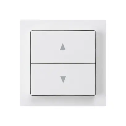 Poussoir pour stores kallysto blanc avec 2 touches bornes enfichables 