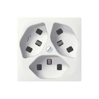 Prise INC SIDUS 3×T23/1 blanc avec shutter 