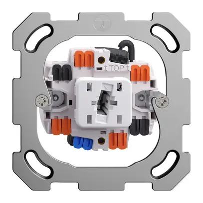 Inserto pulsante luminos.FH 3/2L contr. LED bianco 