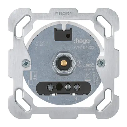 Inserto per variatore rotativo stazione secondaria Hager con placca di fissaggio 
