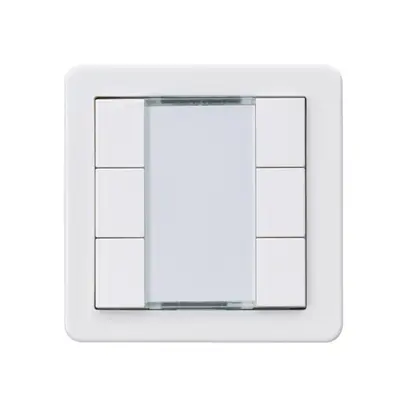 Pulsante Hager basico A KNX sestuplo bianco 