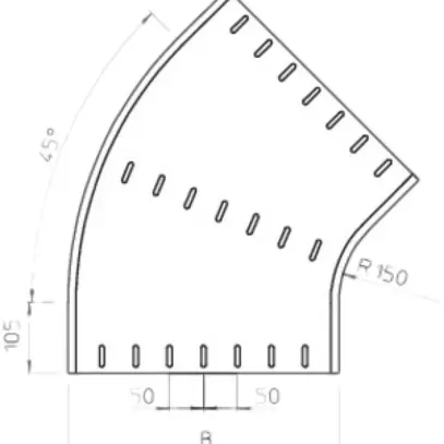 Coude 45° Bettermann 500×60mm 
