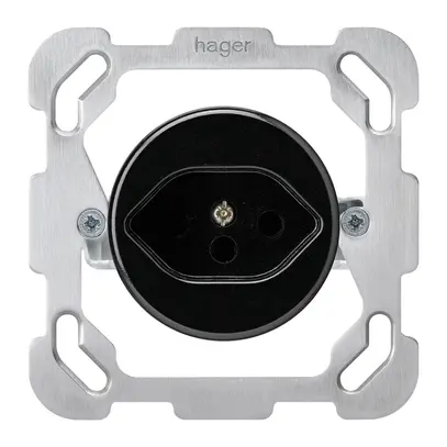 Insert pour prise ENC basico type 13 plaque fixation noir sans sécurité enfants 