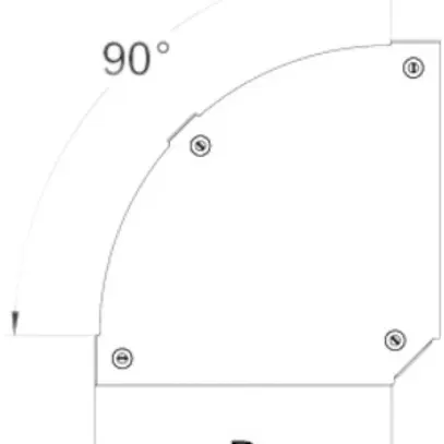 Couvercle Bettermann pour coude RBM 90° 300mm Double Dip 