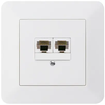 Boîte ENC kallysto.trend 2×RJ45u séparé blanc 