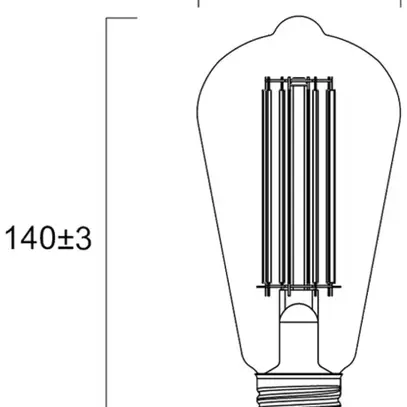 Lampada LED Sylvania ToLEDo Vintage E27 7.5W 640lm 2000K ST64 oro 