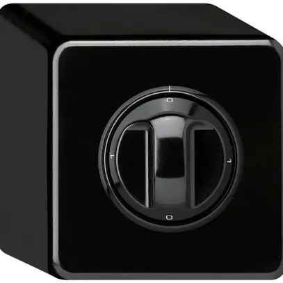Interruttore rotativo AP basico 5/1L nero con manopola 