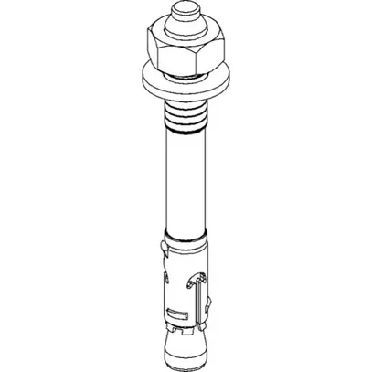 Bullone di ancoraggio NIED M10×80mm galvanizzato 