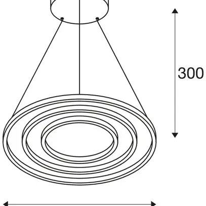 Luminaire suspendu LED SLV ONE TRIPLE DALI 65W 4200lm 3000/4000K Ø800×30mm blanc 