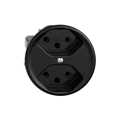 Prise ENC STANDARDdue 2×T13 noir 