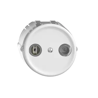 Prise TV-R ENC STANDARDdue 4dB blanc à large bande 5…2000MHz, Q 