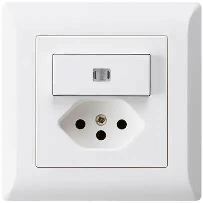 Combinazione luminosa INC A-R/1P+T13 bianco kallysto.line con protezione bambini 
