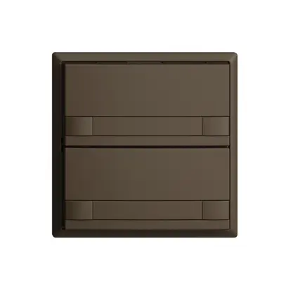 Pulsante INC KNX 2×EDIZIOdue colore coffee RGB senza LED con inserto carta 