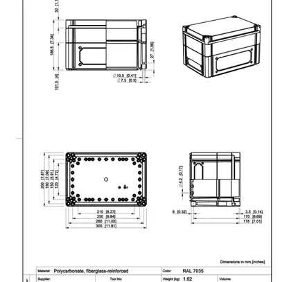 Scatola per apparecchi CUBO C 200×300×180mm 