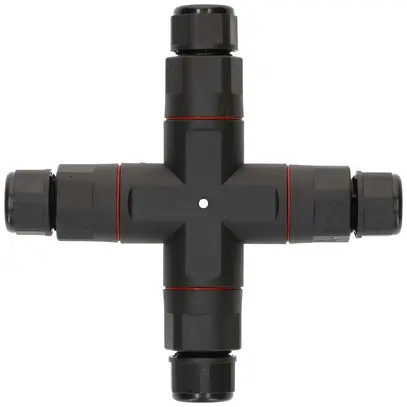 Raccordo di cavo MH devirata X 3×0.5…2.5mm² Ø6.5…11mm Ø30×147×147mm IP68 nero 