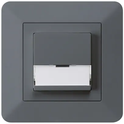 Poussoir de sonnerie ENC avec porte-étiquette A/1L kallysto.trend anthracite 