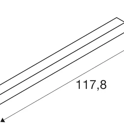 LED-Wandleuchte SLV L-LINE 120 19W 1650lm 3000K IP44 1200mm silber 