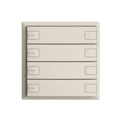 Poussoir ENC KNX 4× EDIZIOdue crema RGB avec LED 