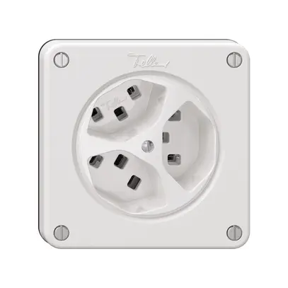Prise NEVO, 3×T23, blanc 
