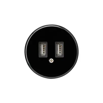 Presa USB basico A 2400mA nero 