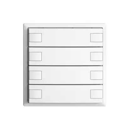Pulsante INC KNX 4×EDIZIOdue bianco RGB senza LED 