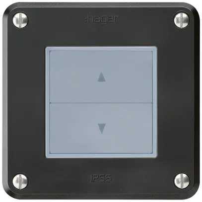 Contact pour stores ENC robusto IP55 noir avec 2 touches de fonction 
