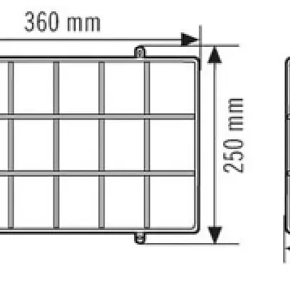 Griglia di protezione ESYLUX SLF100 250×365×105mm, bianco 