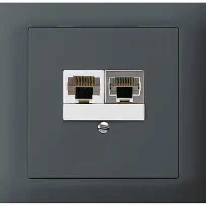 Scatola INS kallysto 2×RJ45s+u separato antracite 