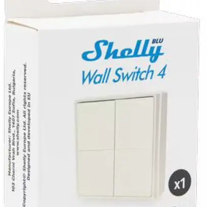 Commutateur Shelly BLU Wall 4 blanc, autonome 
