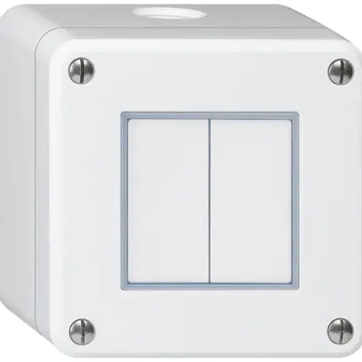Interruttore AP robusto IP55 schema 3+3 bianco 