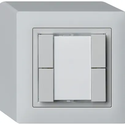 Poussoir universel AP 4×kallysto avec LED gris clair 