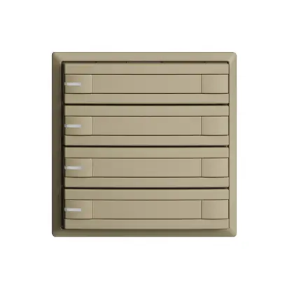 Poussoir ENC KNX 4× EDIZIOdue sand RGB avec LED avec insert papier 
