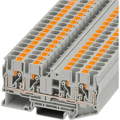 Borne 0.5…6mm² gris connexion Push-in PT 6-QUATTRO 
