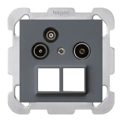Prise d'antenne ENC R/TV-données HMS kallysto B 14dB anthracite 