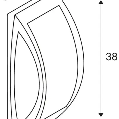 Wandleuchte SLV MERIDIAN 2, E27 25W IP54 silbergrau 