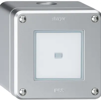 Contatto pulsante AP robusto IP55 alluminio illuminato 