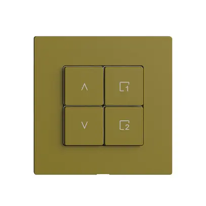 Stazione secondaria 1K/4T per interruttore tapparelle scena Edue Wiser olive 