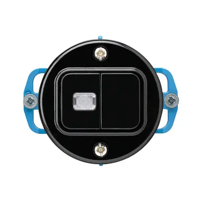Insert pour interrupteur poussoir lum. ENC basico 1/3+3/1L noir 1 lentille 