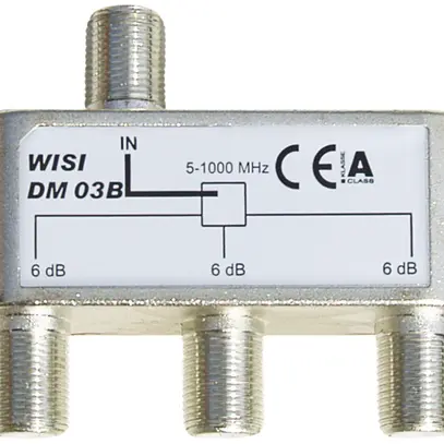 Répartiteur F WISI DM03B 3 fois 5.9dB 5…1000MHz 