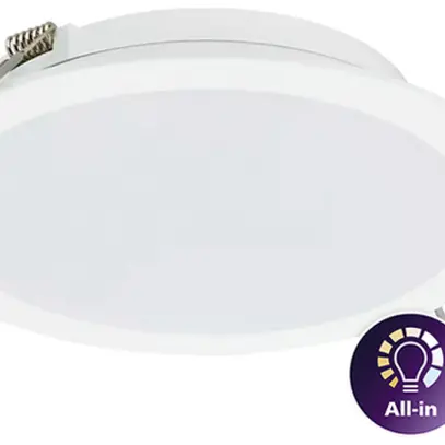 Downlight LED Philips Ledinaire DN065B 12W 1200lm 830…965 110° Ø170mm blanc 