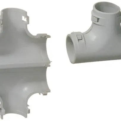Pezzo T  per TIT M20 grigio chiaro, senza alogeni 