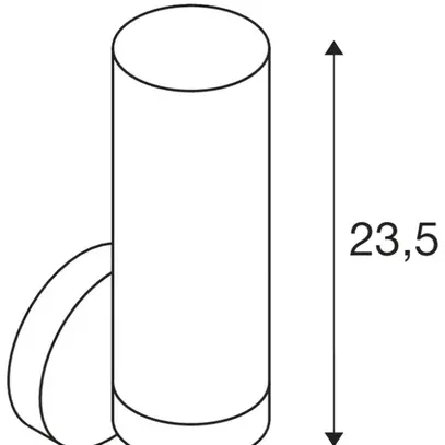 Lampada a muro SLV WL 105 E14 40W IP44 235×110×95mm cromo/vetro 