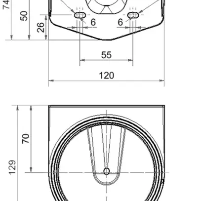 Équerre WERMA Maxi, pour colonne de signalisation, gris 