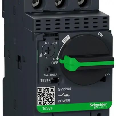 Démarreur de moteur Schneider GV2P04 0.40…0.63A TeSys 50kA 