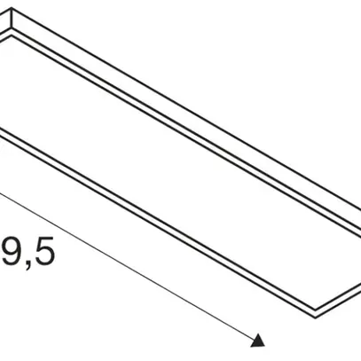 Plafoniera LED SLV PANEL 300×1200 DALI 43W 3100lm 3000K UGR bianco 
